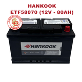  Ắc Quy HANKOOK ETF 58070 (12V-80Ah) 