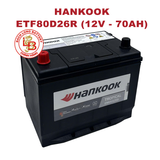  Ắc Quy HANKOOK ETF 80D26R (12V-70Ah) 