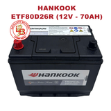  Ắc Quy HANKOOK ETF 80D26R (12V-70Ah) 
