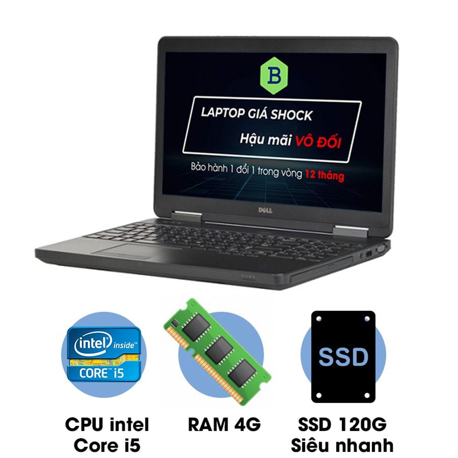 Laptop cũ Dell Latitude E5540 Core i5-4300U