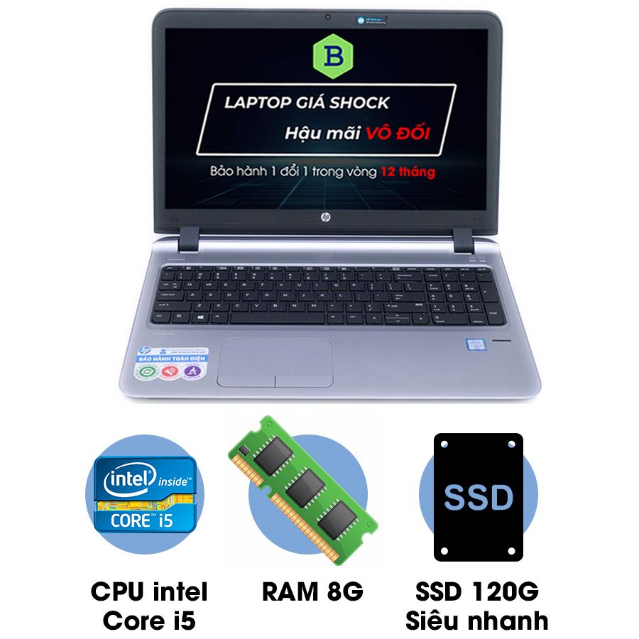 Laptop cũ HP Probook 450 G3 Core i5-6300U