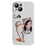  Dành cho iPhone 14 Plus Cartoon Animal Sweethearts Style PC Vỏ bảo vệ điện thoại (Chó) 