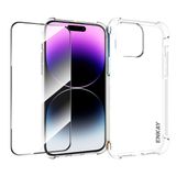  Cho iPhone 14 Pro Max ENKAY Hat-Prince Ốp Điện Thoại TPU Trong Suốt Chống Sốc Có Kính Phim 