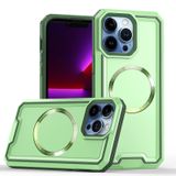  Dành cho iPhone 13 Pro Max Armor Hai màu MagSafe Magnetic TPU + PC Phone Case (Xanh lam nhạt + Xanh lam) 