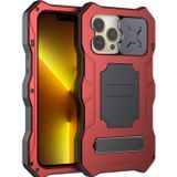  Cho iPhone 13 Pro Max Camshield Shockproof Life Vỏ kim loại chống bụi chống nước có giá đỡ (Đỏ) 