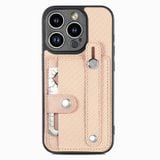  Dành cho iPhone 13 Pro Max Dây đeo cổ tay Chân đế Ví đựng thẻ Ốp lưng Vỏ điện thoại với Dao công cụ (Màu đen) 