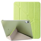  Dành cho iPad 10th Gen 10.9 2022 Bao da máy tính bảng dạng lật có kết cấu lụa dạng ngang có giá đỡ (Màu xanh lá cây) 