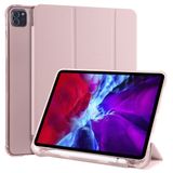  Dành cho Ipad Pro 11 (2020) / iPad Pro 11 (2018) Da PU ngang 3 lần gấp 3 lần + Vỏ máy tính bảng TPU chống sốc với giá đỡ & khe cắm bút (màu hồng) 