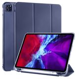  Dành cho Ipad Pro 11 (2020) / iPad Pro 11 (2018) Da PU ngang 3 lần gấp 3 lần + Vỏ máy tính bảng TPU chống sốc với giá đỡ & khe cắm bút (màu hồng) 