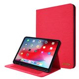  Dành cho iPad Pro 11 (2020) TPU lật ngang TPU + Vỏ máy tính bảng bảo vệ bằng da PU với clip thẻ tên (Rose Red) 