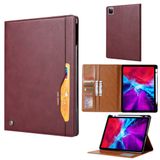  Dành cho iPad Pro 11 (2020) Kết cấu da Knead Da Vỏ da lật ngang với Khung ảnh & Chủ sở hữu & Slots Thẻ & Ví (Đen) 