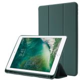  Bao da đựng bút Skin Feel Bao da máy tính bảng gập ba lần cho iPad 10.2 2019 / iPad 10.2 2020 / iPad Air 3 / iPad Pro 10.5 (Xanh lá cây Matcha) 