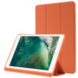  Bao da đựng bút Skin Feel Bao da máy tính bảng gập ba lần cho iPad 10.2 2019 / iPad 10.2 2020 / iPad Air 3 / iPad Pro 10.5 (Xanh lá cây Matcha) 