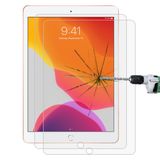  2 PCS cho iPad 10,2 inch 9H Màng kính cường lực chống cháy nổ cạnh thẳng 