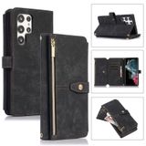  Dành cho Samsung Galaxy S23 Ultra 5G Dream 9-Card Wallet Zipper Bag Bao da điện thoại (Nâu) 