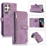  Dành cho Samsung Galaxy S23 Ultra 5G Dream 9-Card Wallet Zipper Bag Bao da điện thoại (Nâu) 