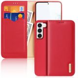  Dành cho Samsung Galaxy S23 5G DUX DUCIS Hivo Series Vỏ điện thoại da kết cấu da bò (Màu đỏ) 