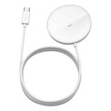  Baseus WXJK-F02 Bộ sạc không dây Magsafe mini từ tính đơn giản cho điện thoại di động iPhone 14/13 12 Series (Màu trắng) 