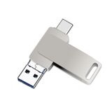  64GB USB 3.0 + 8 Pin + USB-C / loại C 3 trong 1 Điện thoại Meton Metal U-Disk có thể xoay (màu hồng) 