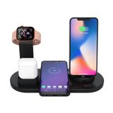  HQ-UD15 Đế sạc không dây xoay có đế cho điện thoại / iWatches / AirPods (Đen) 