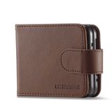  Đối với Bao da điện thoại Samsung Galaxy Z Flip4 5G LC.IMEEKE Calf Texture Leather Case (Màu vàng) 