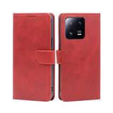  Dành cho Xiaomi 13 Pro Calf Texture Buckle Flip Leather Case (Vàng hồng) 