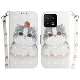  Dành cho Bao da điện thoại lật ngang màu 3D Xiaomi 13 5G (Hoa màu nước) 