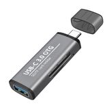  ADS-103 3 trong 1 Type-C Nam đến USB 3.0 Nữ + SD / TF Khe cắm thẻ OTG Bộ điều hợp thẻ SD / TF (Bạc) 