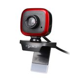  HXSJ A849 480P Camera PC có thể điều chỉnh video HD 360 độ với micrô (Bạc đen) 