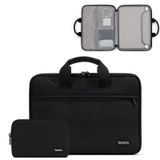  Baona BN-I003 Túi đựng máy tính xách tay chống nước di động bằng vải Oxford Full Open, Kích thước: 16/17 inch (Xám + Power Bag) 