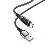  Cáp dữ liệu sạc kỹ thuật số HOCO S51 5A C / USB-C, chiều dài: 1,2m (màu xanh) 