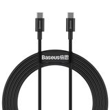  BASEUS CATYS-C01 Superior Series 100W USB-C / loại C / C / Cáp dữ liệu sạc nhanh USB-C / C / C, Chiều dài cáp: 2M (Đen) 