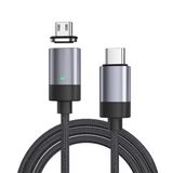  Cáp dữ liệu từ tính sạc nhanh 15W USB-C / Type-C sang Micro USB, Kiểu: Cáp 1m + Đầu từ tính 