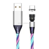  2.4A USB sang USB-C / Type-C Cáp dữ liệu từ tính Streamer có thể uốn cong 540 độ, Chiều dài cáp: 1m (Xanh lam) 