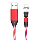  2.4A USB sang USB-C / Type-C Cáp dữ liệu từ tính Streamer có thể uốn cong 540 độ, Chiều dài cáp: 1m (Xanh lam) 