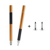  AT-31 Đầu vải dẫn điện + Đầu bút điện dung Precision Sucker Đầu bút viết tay 2 trong 1 với 2 đầu bút (Xám bạc) 
