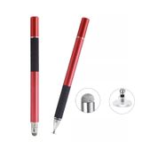  AT-31 Đầu vải dẫn điện + Đầu bút điện dung Precision Sucker Đầu bút viết tay 2 trong 1 (Đỏ) 
