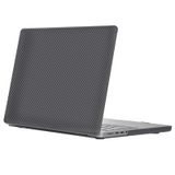  Đối với MacBook Pro 13.3 inch 2022/2020 Vỏ máy tính xách tay kết cấu sợi carbon WIWU Ikavlar Crystal Shield (Màu trắng trong suốt) 