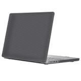  Đối với MacBook Air 13,6 inch A2681 2022 WIWU Ikavlar Crystal Shield Vỏ máy tính xách tay kết cấu sợi carbon (Đen trong suốt) 