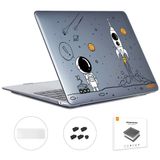  Đối với MacBook Air 13.3 2018 A1932 ENKAY Hat-Prince 3 trong 1 Mẫu Spaceman Vỏ pha lê bảo vệ máy tính xách tay với TPU Bàn phím Film / Phích cắm chống bụi, Phiên bản: EU (Spaceman No.1) 