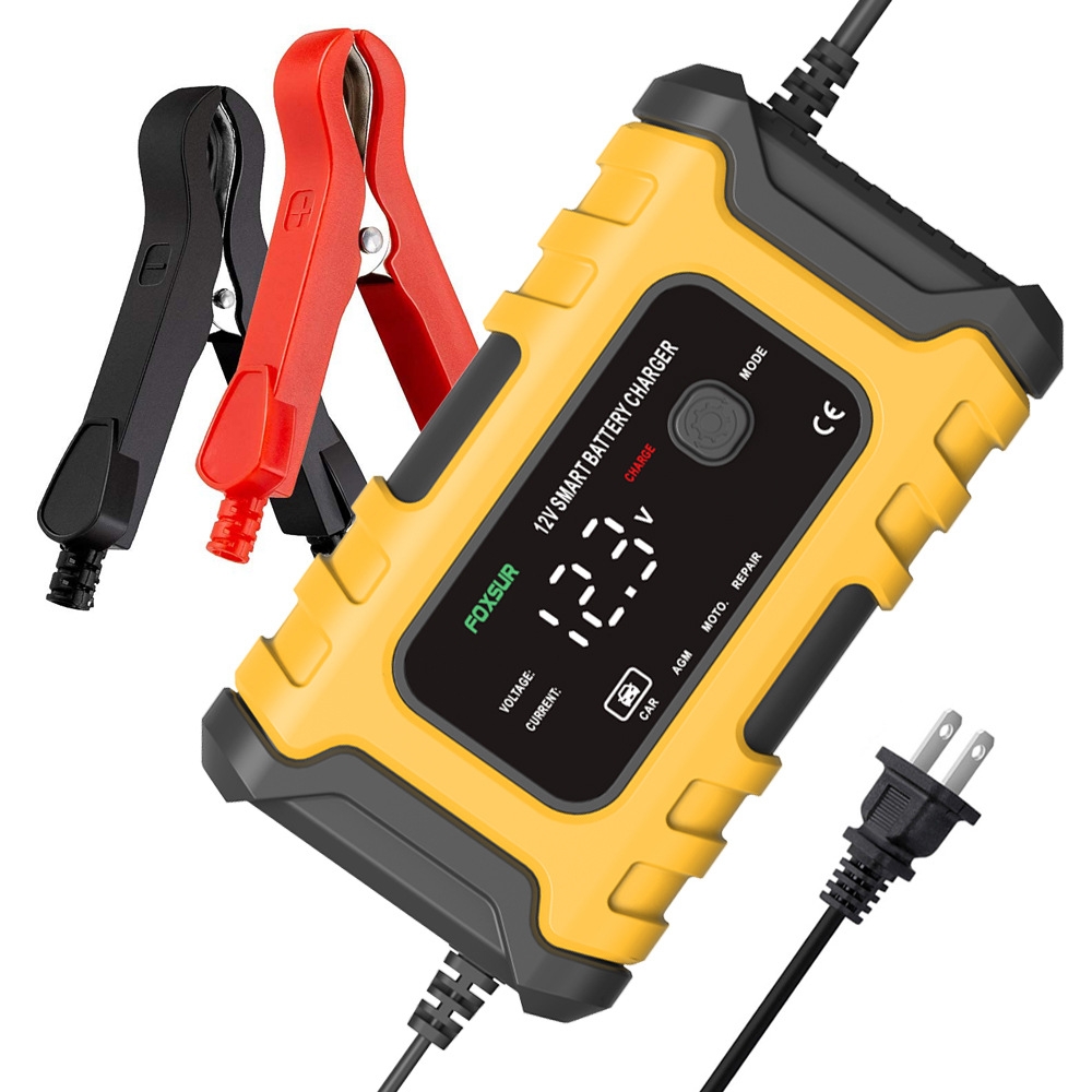 Cargador Inteligente de Batería para Carro y Moto 12V 6A - CARGADOR DE BATERIA CARRO MOTO 12V 6A