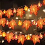  1,5m 10 Đèn LED Maple Pumpkin Lanterk Chuỗi Đèn Halloween Lễ Tạ ơn Vườn trang trí phòng tiệc (Đèn ấm) 
