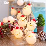  1.5m Snowman LED Holiday String Light, 10 đèn LED 2 x Pin AA Hộp đèn trang trí cổ tích ấm áp cho Giáng sinh, tiệc tùng, phòng ngủ (Ánh sáng đầy màu sắc) 