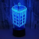  3D Colorful Table Lamp - Acrylic Night Light with 7 Color Changing, Decorative Christmas Gifts, Touch + Remote Control, and Crack Base. 