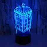  LED 3D Colorful Table Lamp with 7 Color Changing Acrylic Night Light Decorative Christmas Gifts, Touch Control and Cracked Base 
