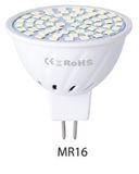  Chén đèn nhựa tập trung LED Đèn chiếu điểm tiết kiệm năng lượng, Công suất: 7W MR16 60 LED (Trắng ấm) 