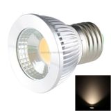  Đèn LED chiếu điểm E27 5W 475LM, 1 LED COB, Ánh sáng trắng ấm, 3000-3500K, AC 85-265V, Vỏ bạc 