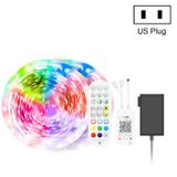  15M 270 LEDs Bluetooth Suit Smart Music Sound Control Light Strip Waterproof 5050 RGB Colorful Atmosphere LED Light Strip With 24-Keys Remote Control(US Plug) 