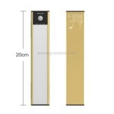  20cm Chính hãng Xiaomi Youpin YEELIGHT LED Smart Human Motion Sensor Light Bar Có thể sạc lại Tủ quần áo Đèn tường hành lang (Đen) 