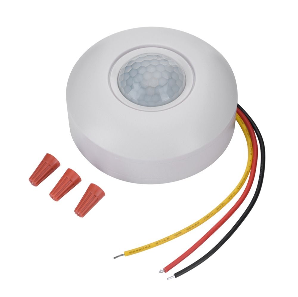  Công tắc cảm biến chuyển động PIR hồng ngoại 12V với cảm biến phát hiện độ trễ 360 độ cho đèn LED âm trần 